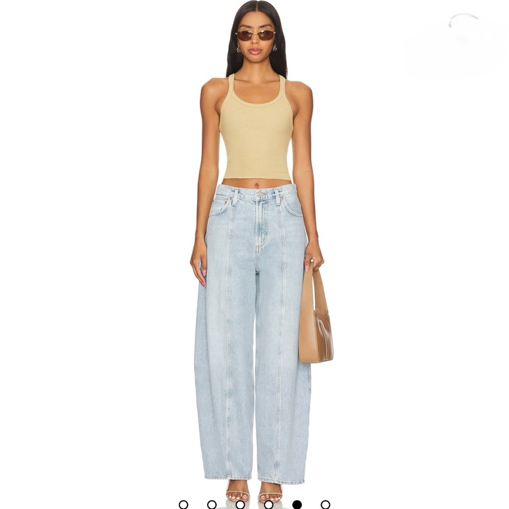 Agolde Kristen Jean Light Wash Wide Leg Balloon Jeans - Picture 5 of 7